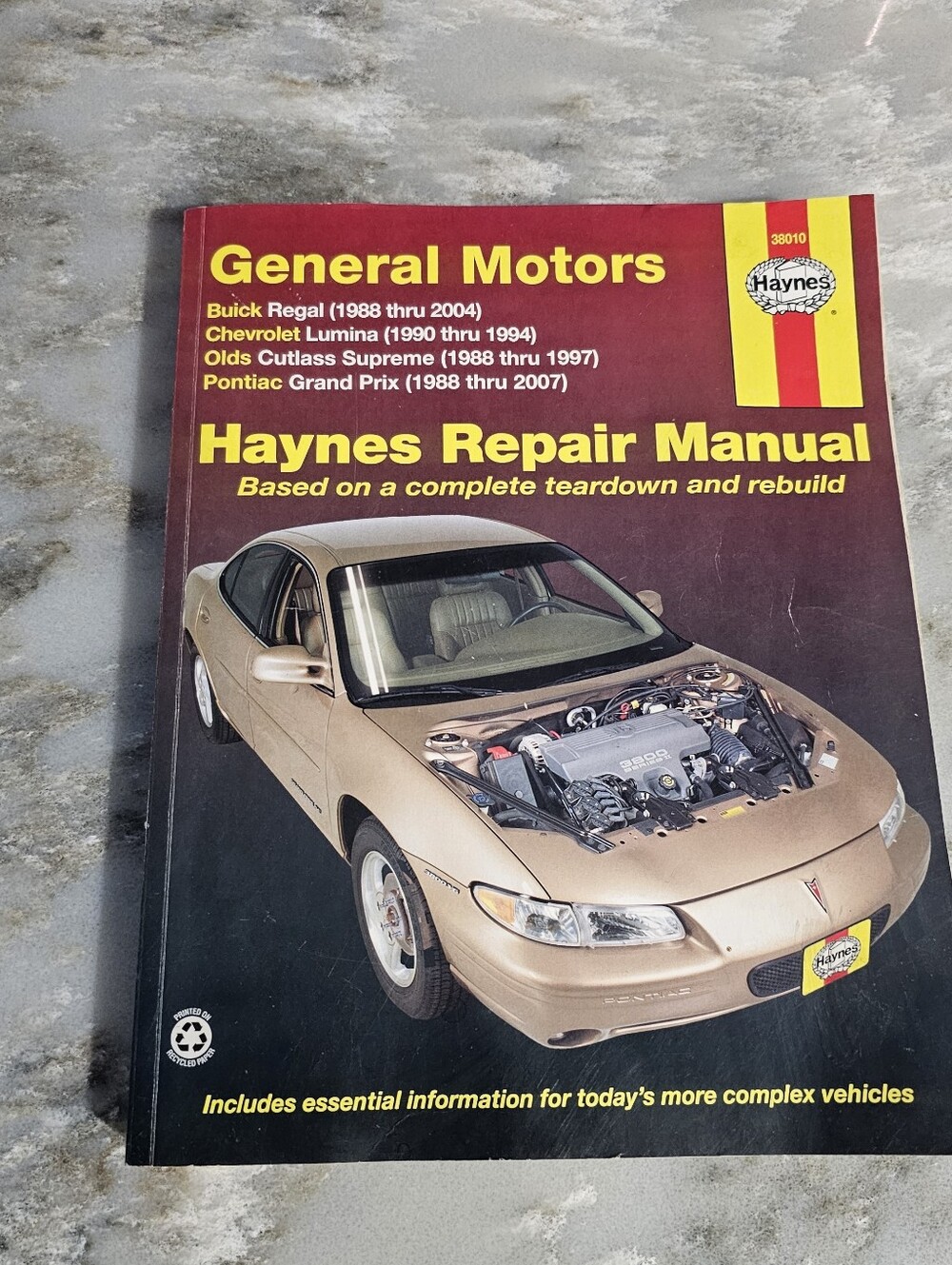 Haynes Repair Manual 38010 GM Buick Regal Chevy Lumina Pontiac Grand Prix 88-07